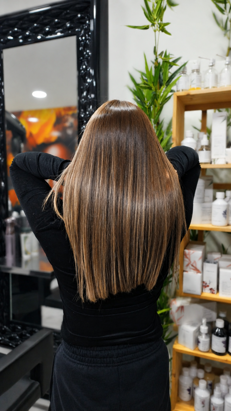 Alisado brasileño pelo largo Milena Amaral Peluquería Zamora