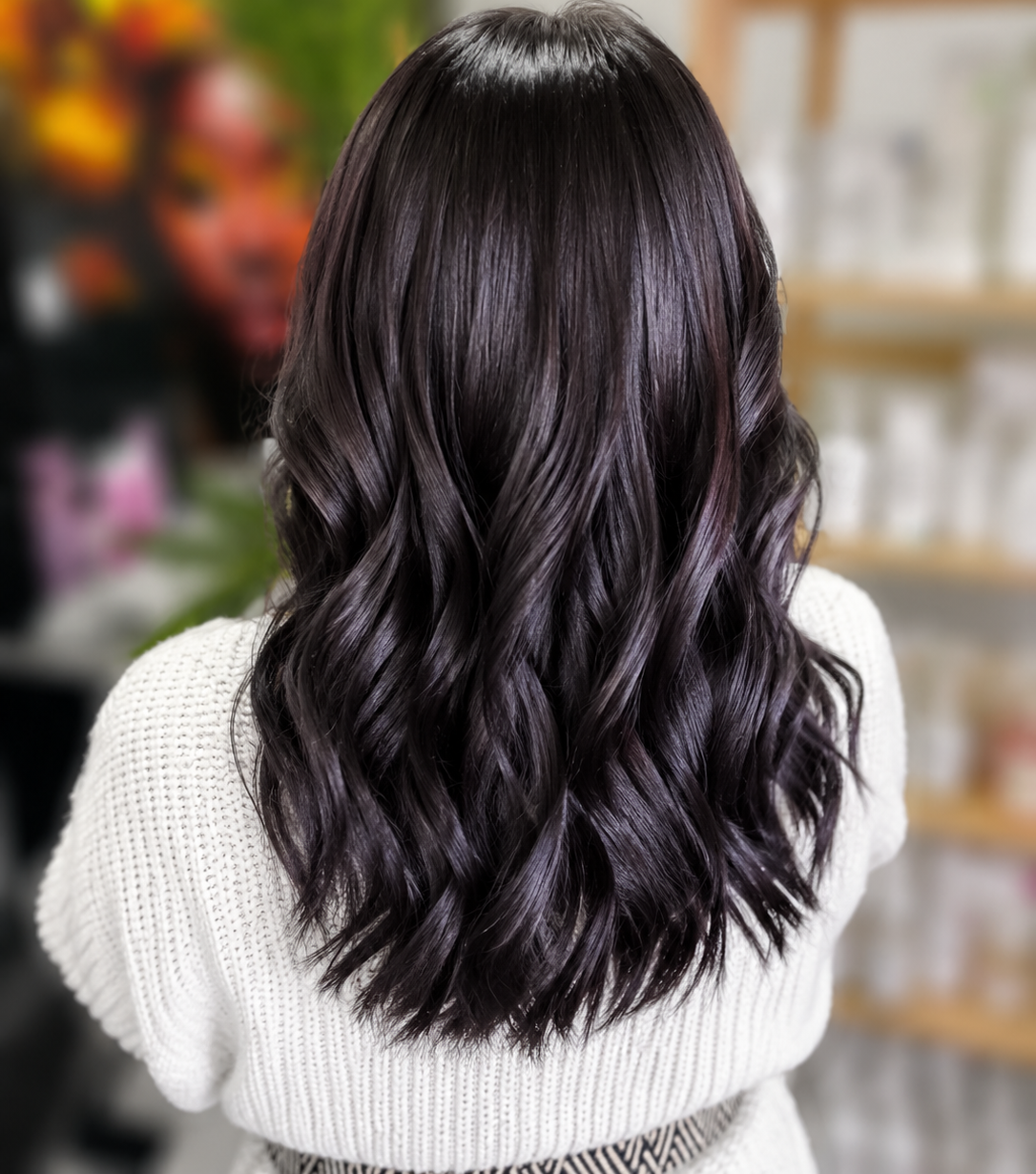 Color oscuro ondas Milena Amaral Peluquería Zamora